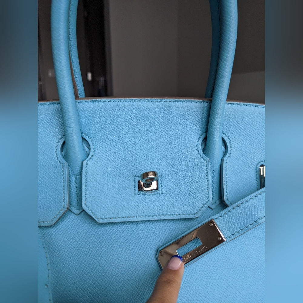 Hermes Birkin 30 Celeste/Mykonos - Picture 12 of 14